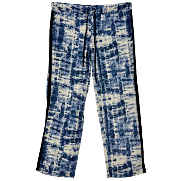 Lucky Brand 4-Piece Blue Tie Dye Lounge Set w/Tank Top, T-shirt, Shorts & Pants - Picture 7 of 16